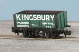 NR-7016 Kingsbury Collieries  7 Plank Open Wagon - N Gauge
